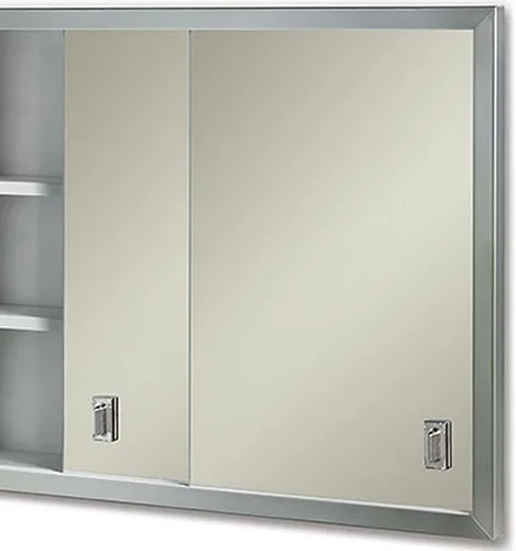 Vista 3 de Jensen B703850 Contempora - Botiquín de 2 puertas, 24 pulgadas por 19 pulgadas, acero inoxidable