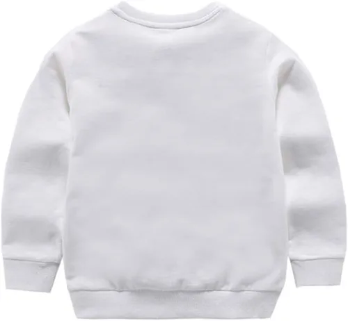 Vista 2 de Sudadera delgada con cuello redondo para niñas, camiseta deportiva de algodón de manga larga para niños pequeños