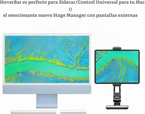 Vista 4 de Twelve South HoverBar Duo Soporte para iPad (2.ª generación) - Soporte ajustable para tablet de escritorio con base pesada y fijación de abrazadera