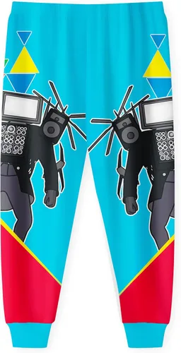 Vista 4 de Skib-di - Conjunto de pantalón para niños, Titan Speakerman TV, hombre, jugador, manga larga, camarógrafo, ropa de 2 piezas, talla 5-12 años