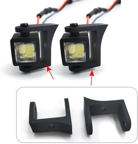 Vista 3 de RCLIONS Foco LED lámpara delantera RC techo techo luces color blanco para 1/24 Axial SCX24 AXI00005 AXI00002 RC Truck Car Upgrades