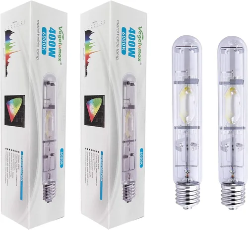 Vista 12 de MH - Bombilla de halogenuros metálicos HID de 400 W con espectro azul y violeta mejorado de alto PAR para horticultura de interior, crecimiento