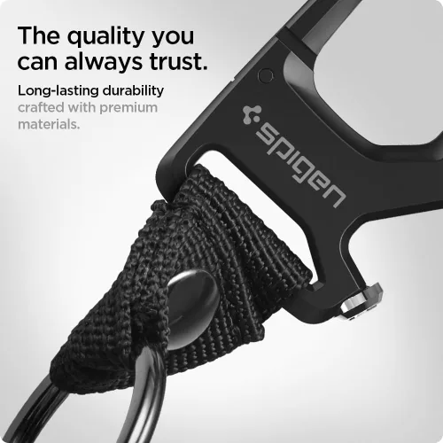 Vista 5 de Spigen Life Carabiner Key Ring Clip, Car Keychain Clip, Bottle Opener Key Chain Ring for Men and Women