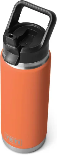 Vista 14 de YETI Rambler - Botella de acero inoxidable aislada al vacío con tapa y popote, 26 onzas, color negro
