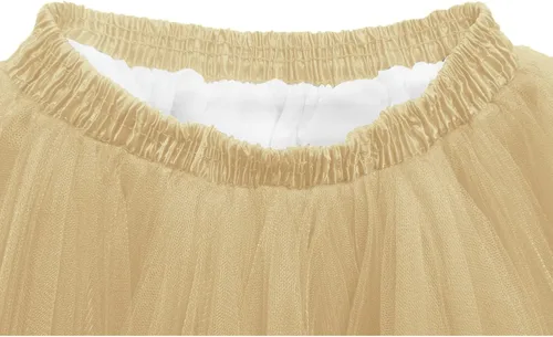 Vista 2 de GOOBGS Musever Falda de ballet de época de los años 50 con burbujas de tul