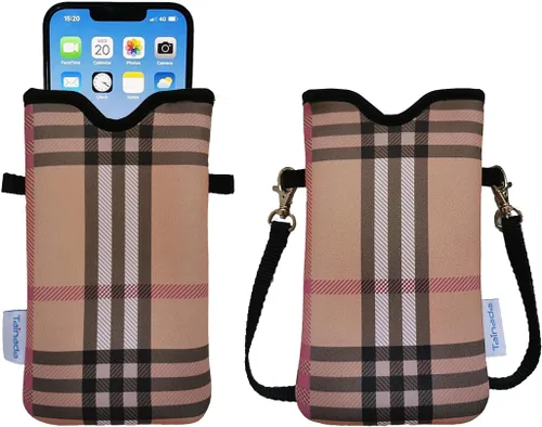 Vista 73 de Tainada Funda Estuche Bolsa de Neopreno para Teléfono para Hombres y Mujeres con Correa Cruzada/Cordón para el Cuello para iPhone 17/16/15 Pro Max