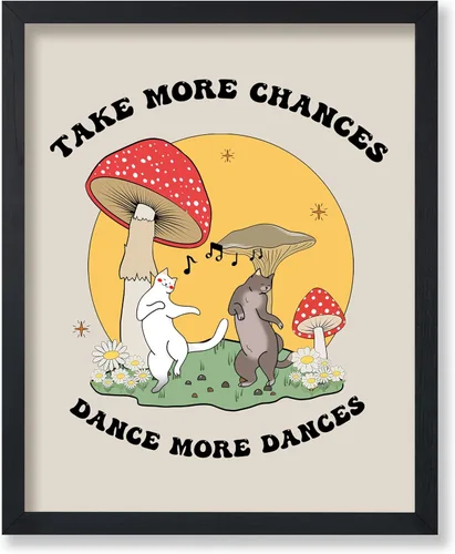 Vista 47 de Poster Master Dance More Dances Poster - Retro Dancing Cats Print - Groovy Cat Art - Preppy & Trendy Design - Positive Quotes Artwork - Dance Decor