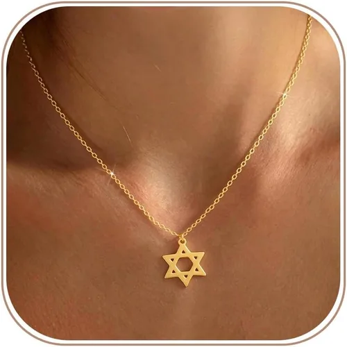 Vista 9 de Ascomy - Collar con dije dorado delicado, chapado en oro de 14 quilates, joyería diaria con dije de hoja con circonia cúbica y corazón pequeño
