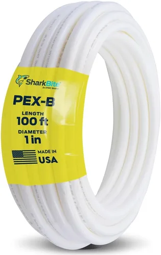 Vista 15 de SharkBite - Tubo de agua flexible PEX-B blanco de 1/2 pulgada x 1.5 metros, hecho en los Estados Unidos, paquete de 10, para fontanería, U860W5
