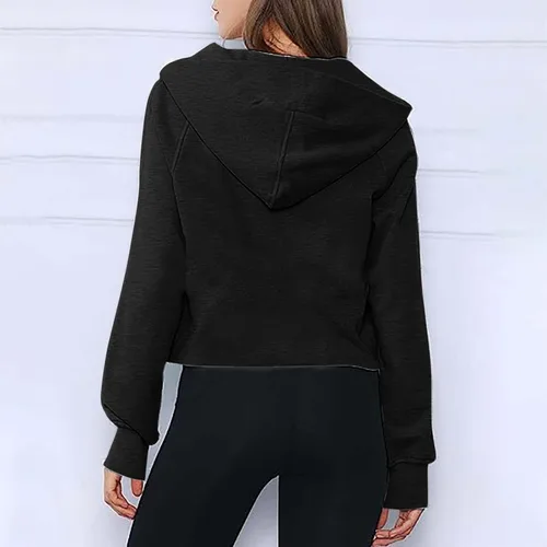 Vista 5 de Ceboyel Sudaderas con capucha de gran tamaño para mujer, sudadera de moda con cremallera de 14, camisa de manga larga, Y2K, ropa de moda de otoño