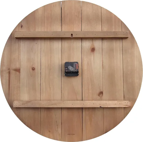 Vista 5 de FirsTime & Co. Reloj de pared de madera con listones, 22.5 pulgadas, color marrón, 243