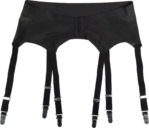 Vista 4 de TVRtyle Hebillas de metal de talla grande, 6 correas anchas, sexy para mujer, sin costuras, liguero para medias S504R