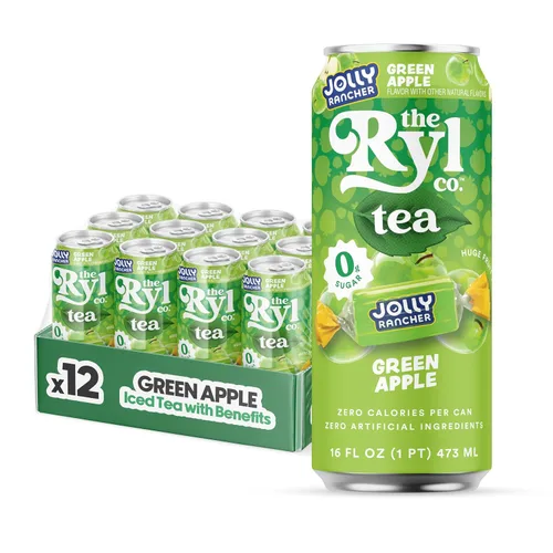 Vista 13 de Ryl Té Helado, Té Cítrico Verde, Súper Mezcla Antioxidante, Sin Azúcar, Bajo en Carbohidratos, Cero Calorías - 16.0 Fl Oz (Paquete de 12)