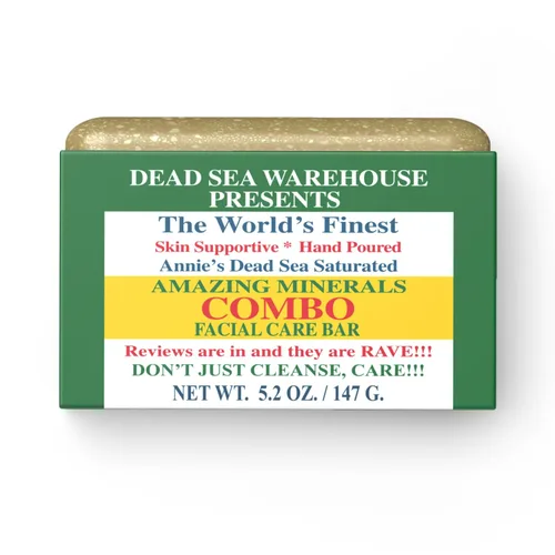Vista 8 de Dead Sea Warehouse - Barra de cuidado facial COMBO del Mar Muerto - Jabón facial para mujeres y hombres - Jabón clarificante de barro y sal del Mar