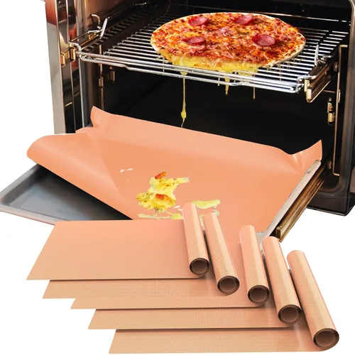 Vista 15 de Paquete de 3 forros de horno para la parte inferior del horno, 15.9 x 24 pulgadas de grosor, resistentes, antiadherentes, de teflón, sin BPA ni