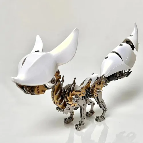 Vista 11 de Metalkitor Rompecabezas de metal 3D para adultos, varita mágica para Metalkitor Mantis gigante y modelo Big Fox, adorno Steampunk DIY - Rompecabezas