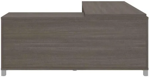 Vista 8 de Bestar Pro-Linea - Escritorio de oficina en forma de L, 72 W, color gris ladrido