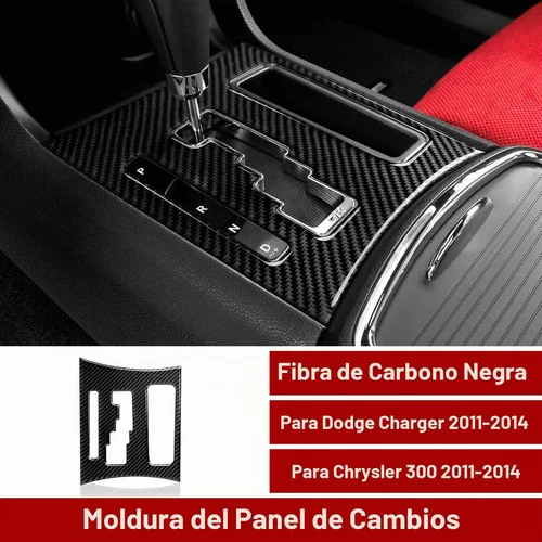 Vista 2 de Coche cambio cambio panel cubierta calcomanías para 2011 2012 2013 2014 Dodge cargador accesorios fibra carbono interior pegatinas