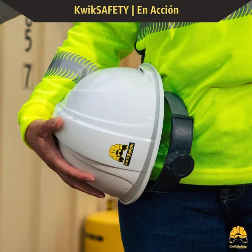 Vista 7 de KwikSafety - Charlotte, NC - Sombreros duros [Ala completa, estilo gorra, estilo de escalada] Tipo 1, Clase C ANSI OSHA Blanco - Combo (Ahorrar $)