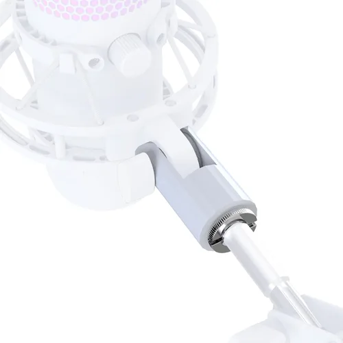 Vista 14 de CACENCAN Brazo articulado, soporte de micrófono giratorio de 360° con montaje de escritorio, brazo de micrófono de escritorio plegable con adaptador