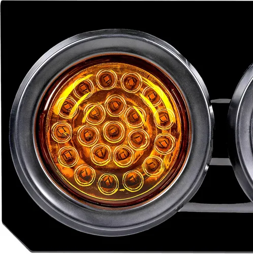 Vista 4 de 2 PCS Luces Traseras LED para Remolque de Camión con Base de Soporte de Hierro, Luces Traseras LED Redondas de 12V-24V para Lámparas