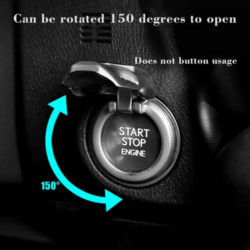 Vista 5 de Cubierta de botón de arranque y parada del motor Push Start para Dodge Challenger Charger Durango Auto General Motors Interruptor de encendido