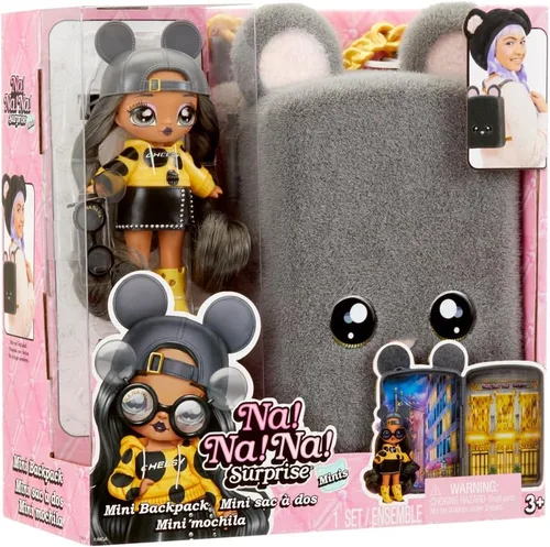 Vista 7 de Na Na Na Surprise - Mini mochila serie 2 Marisa Mouse a la moda, mochila gris mullida, regalo para niños, edades de 4, 5, 6, 7, 8 años en adelante