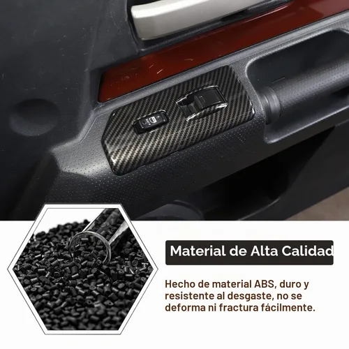 Vista 4 de Aunginsy Cubierta de panel de botón de elevación de vidrio para ventana de puerta, compatible con Toyota FJ Cruiser 2007-2021 para el reposabrazos