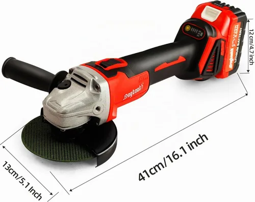 Vista 3 de DOGTOOTH Kit de amoladora angular inalámbrica sin escobillas de 21 V, 4-1/2'' pulgadas, máximo 10000 RPM, compatible con batería Makita de 18 V, 1