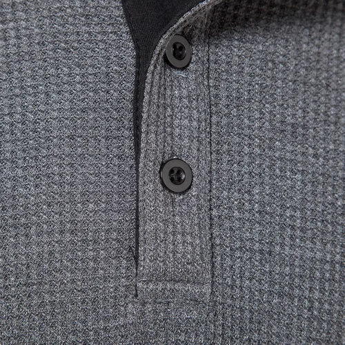 Vista 5 de LOCALMODE Camisetas casuales de manga larga con cuello redondo para hombre