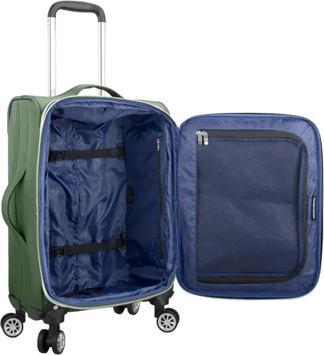Vista 6 de Traveler's Choice Lares Softside - Equipaje expandible con ruedas giratorias, Verde, Lares Softside - Equipaje extensible con ruedas giratorias