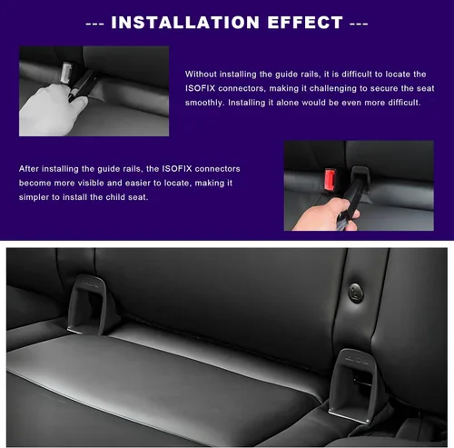 Vista 5 de 2 piezas de guía de enganche ISOFIX, conector de abrazadera de cinturón de asiento infantil para automóvil, guías localizadoras de abrazadera