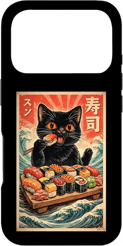 Vista 29 de Cute Kawaii Sushi Cat Funny Japanese Cat Eating Sushi Case for iPhone XR
