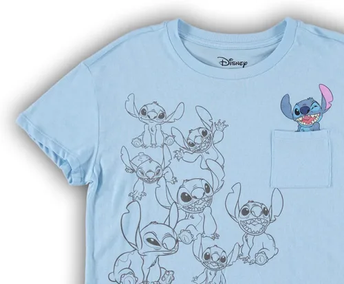Vista 4 de Disney Camisa Lilo and Stitch para mujer, camiseta corta clásica Lilo and Stitch Lilo and Stitch