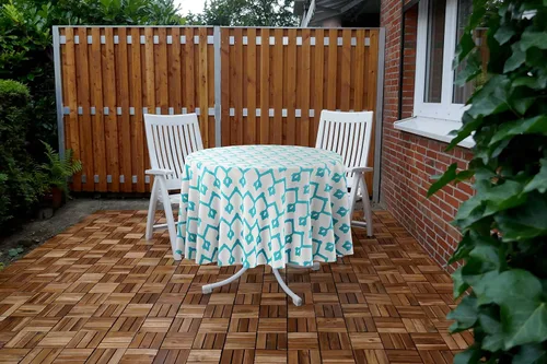 Vista 7 de Mantel redondo para interior/exterior de 58 pulgadas, mantel redondo impermeable para patio, manteles para mesa circular de primavera/verano