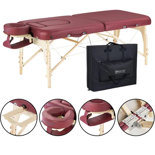 Vista 4 de Master Massage - Sofá de cama de 30 pulgadas con sistema de iluminación ambiental portátil de Eva para embarazo, terapia de masaje, multifuncional
