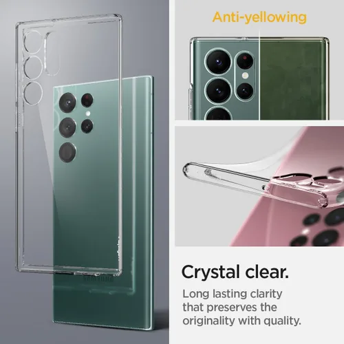 Vista 5 de Spigen Cristal líquido diseñado para Galaxy S22 Ultra Case (2022) - Cristal transparente