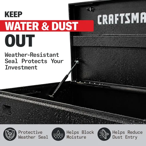 Vista 4 de Craftsman - Caja de trabajo de 45 pulgadas, resistente a la intemperie Negro