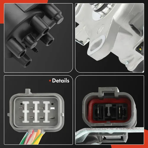 Vista 8 de Distribuidor de encendido A-Premium con módulo, tapa y rotor compatible con Honda Accord 1990-1991 2.2L Compatible con Honda Accord 1990 1991