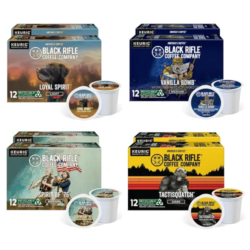 Vista 8 de Black Rifle Coffee Company - Paquete variado de café con sabor 48 cápsulas - Loyal Spirit (tostado ligero), Vanilla Bomb & Spirit of 76