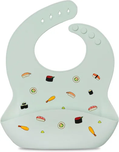 Vista 13 de Loulou Lollipop Babero de alimentación de silicona suave e impermeable para bebés y niños pequeños