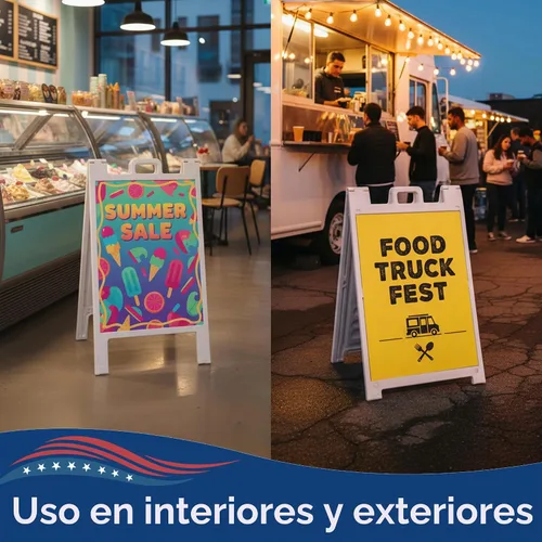 Vista 5 de Insertos Personalizados para Letreros de Marco en A por DeamController - Paneles de Plástico Duraderos y Resistentes a la Intemperie Insertos