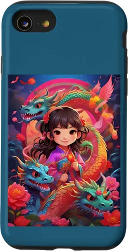 Vista 18 de Funda para iPhone 16 Chinese New Year of the Dragon 2024 Anime
