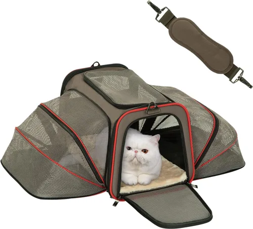 Vista 15 de Petsfit Transportador Expandible para Conejos Transportadores de Conejitos, Transportador de Mascotas de 16 Pulgadas Aprobado por Aerolíneas con 2