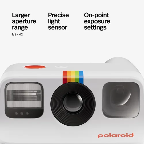 Vista 5 de Polaroid Go Generation 2 - Mini cámara de película instantánea, color negro (9096), solo compatible con Go Film