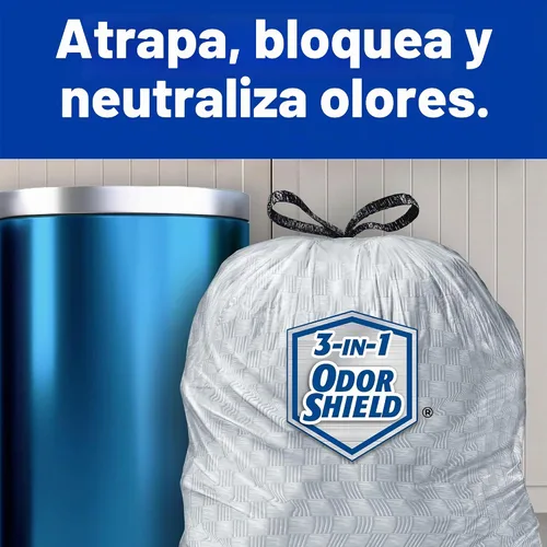 Vista 3 de CloroxPro Glad ForceFlex - Bolsas de basura con cordón de cocina de 13 galones de alto, 100 unidades (el paquete puede variar)