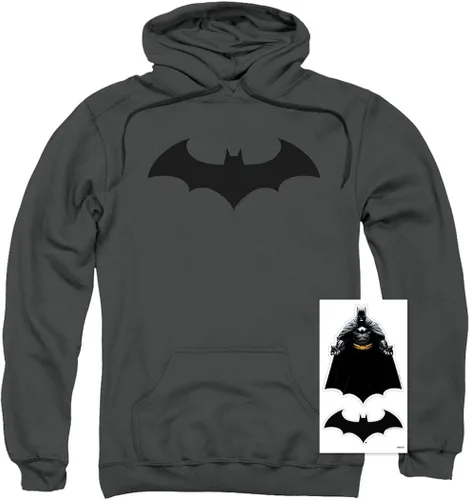 Vista 2 de Popfunk Sudadera clásica con capucha y calcomanías con logotipo de Batman Bat Hush