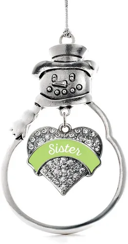 Vista 63 de Colgante de plata con diseño de Detroit con forma de corazón y muñeco de nieve con circonitas cúbicas