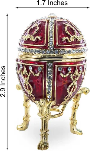 Vista 3 de BestPysanky 1895 Rosebud Royal Imperial Huevo de Pascua con reloj sorpresa