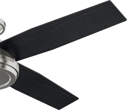 Vista 10 de Hunter Dempsey, ventilador de techo, para interiores, sin luz, 52 pulgadas Acabado cepillo níquel (Brushed Nickel Finish)